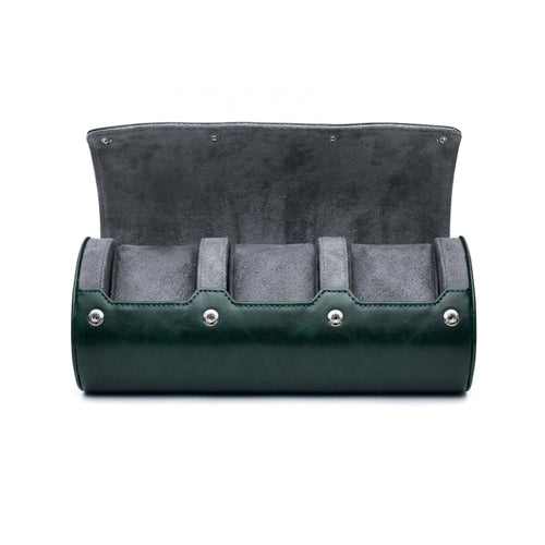 3-Slot Watch Roll – Green Gray