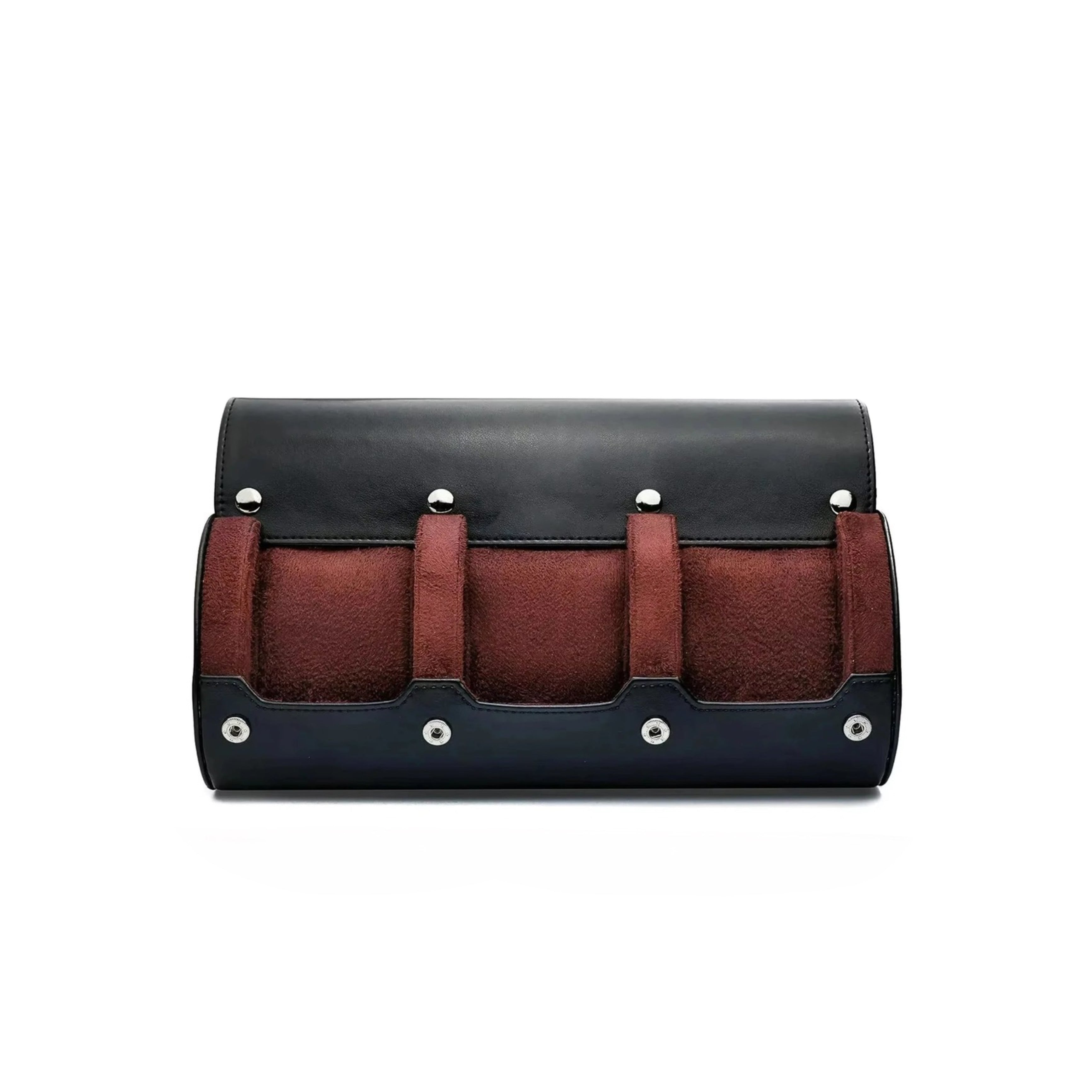 3-Slot Watch Roll – Black Red