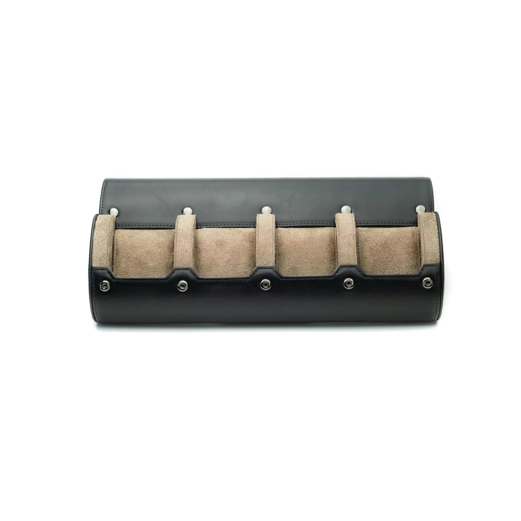 4-Slot Watch Roll – Black