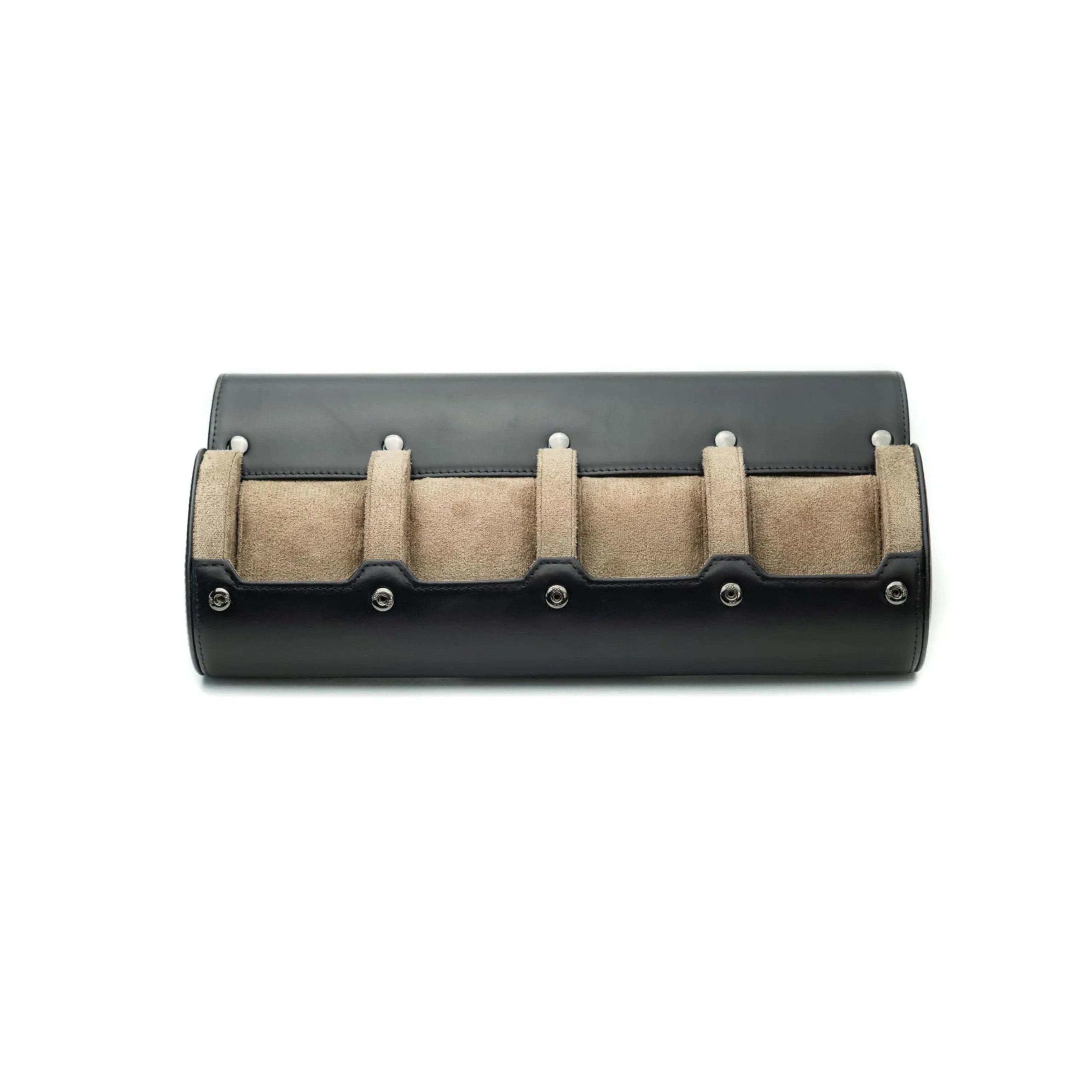 4-Slot Watch Roll – Black